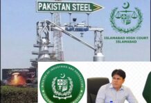 پاکستان اسٹیل مل کی نجکاری’ ممکنہ بحالی’ وزارت صنعت و پیداوار نے عدالتی فیصلہ ردی کی ٹوکری میں، بااثر ڈیپوٹیشنسٹ افسر کی غیر قانونی وفود سے ملاقاتوں سمیت بغیر اجازت سوشل میڈیا کا استعمال